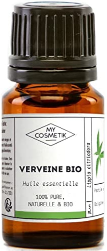 MY COSMETIK - Aceite esencial de verbena orgánico - De agricultura ecológica - Quimiotipado HEBBD/HECT - 100% puro y natural - Certificado ECOCERT - Fabricado en Francia - 2 ml