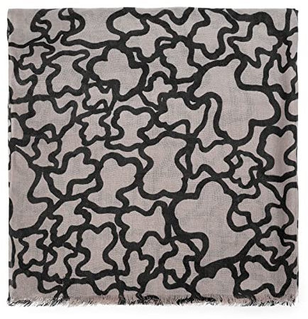 TOUS Foulard Para Mujer en Color Piedra, Medidas 180x70 cm, Original y Elegante, Colección Kaos