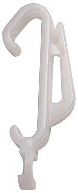 20 - White Speedy Streamline Track Gliders Hooks For All Types of Curtains