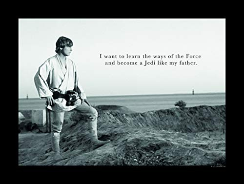 Komar Wandbild | Star Wars Classic Luke Quote | Kinderzimmer, Jugendzimmer, Dekoration, Kunstdruck | ohne Rahmen | WB127-40x30 | Größe: 40 x 30 cm (Breite x Höhe)