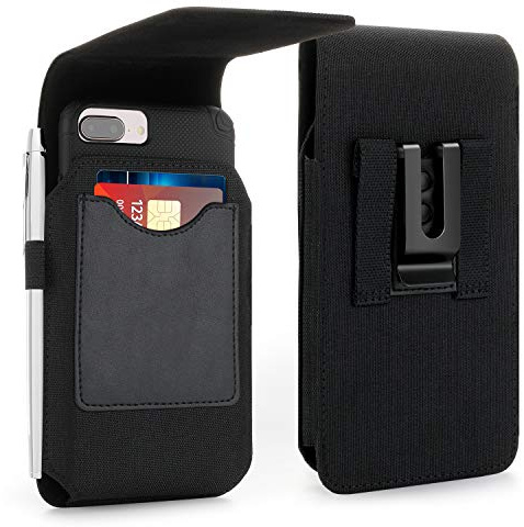 BECPLT iPhone 15 Pro Max 14 Pro Max 13 Pro Max 12 Pro Max Holster-Hülle, Nylon-Gürtelclip Gürtelholster Handytasche mit Ausweishülle für iPhone 11 Pro Max Xs Max 7 8 Plus Galaxy S23+ S22+ 5G S23 FE