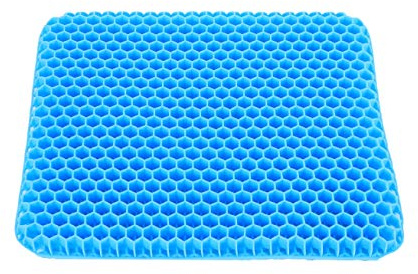 Limirror Gel Kissen / Orthopädisches Gel / Sitzpolster - die druckentlastende Sitzauflage für Rollstühle / Autositze / Bürostühle usw. im Maß 40 x 36 x 4 cm(Blau)