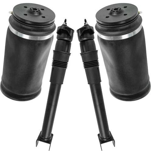 TRQ 4pc Air Suspension Kit Rear Air Springs & Shock Absorbers for Mercedes GL