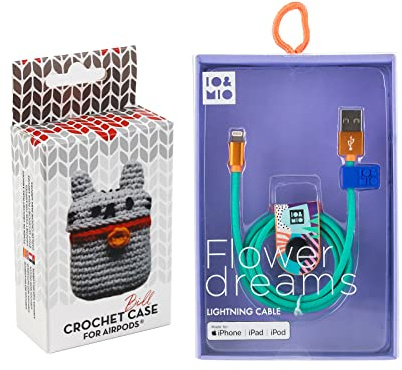 Set Airpods Crochet Bill + USB-Datenkabel Lightning Flower Dreams
