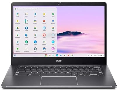 Acer Chromebook Plus 514 I PC Portable 14 LCD| Intel Core 3 N355 | 8 Go RAM | 128 Go eMMC | ChromeOS I Clavier FR AZERTY I Gris I CB514-6H-35T7
