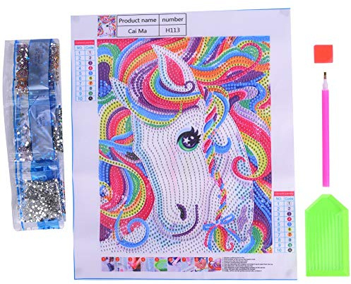 Diamond Painting Set, 5D Diamant Malerei Kit für Kinder Farbige e DIY Voller Diamond Art Painting Stickerei Full Mosaikherstellung für Home Room Wanddekoration