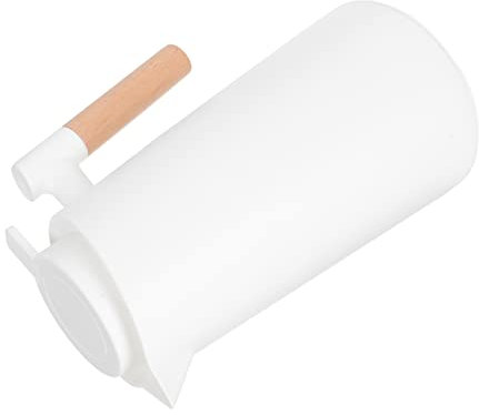 YARNOW Isolierter Thermokessel Mit Glasfüllung Holzgriff Auslaufsicher Wärmeschutz Thermoskanne Für Zuhause