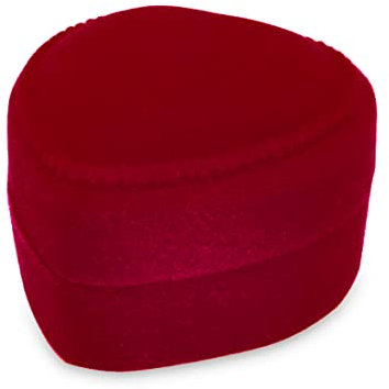 XPEX Rotes Herz Ringbox Ringschatulle, Samt Ring Box Schmuck Display Ringschachtel für Heiratsantrag, Hochzeit, Valentinstag, Geburtstag,verlobung deko
