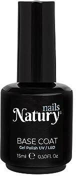 Natury Nails Base Coat Gel Polish 12 FREE Smalto semipermanente UV/LED 15ml. Cruelty free e vegano