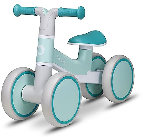 LIONELO VILLY Kinder Laufrad für 12-36 Monate Baby bis 30 kg | Lauflernrad Spielzeug mit 4 Räder, vordere Dämpfung, ergonomischer Sitz, Erst Rutschrad Fahrrad für Mädchen und Jungen