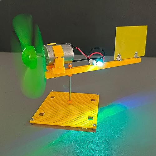 Jadeshay Windräder, Wind Strom Generator 0.01-24V Windturbinen-Kit, Windgenerator, Mikro-Windturbinen-Stromgenerator-Kit, Kleiner Gleichstrommotor mit Halterblättern, DIY-Stromprojekt-Kits