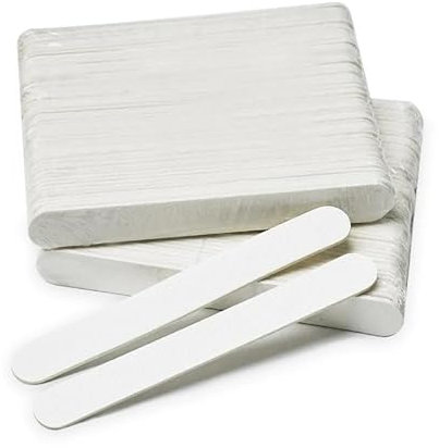 UR You Are Cosmetics - Pack 50 Limes à Ongles, Rigide Double Face 100/180 Grain, Pour Manucure Nail Art, Droite Blanche 12,8 cm