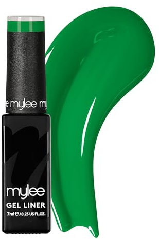 Mylee Liner Gel Nail Polish 7ml [Groovy Green] With Built-In Nail Art Brush