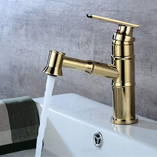 WAGXIyU Rubinetti,Rubinetto Europeo A Scomparsa,Lavabo da Appoggio/Alto (Corto)