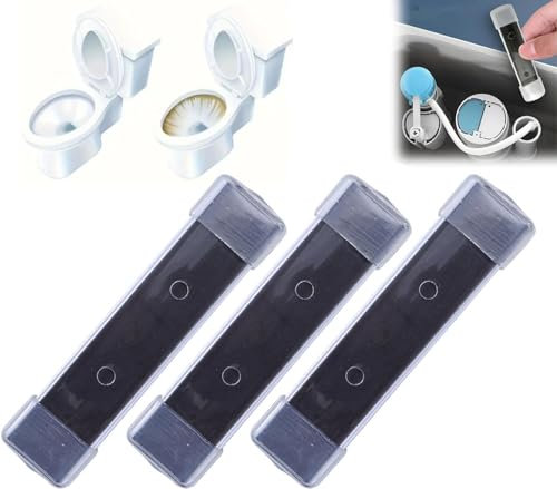 Hliloy Imanes de inodoro, paquete de 3, limpiador magnético para inodoros, sin productos químicos, reutilizable durante 5 años