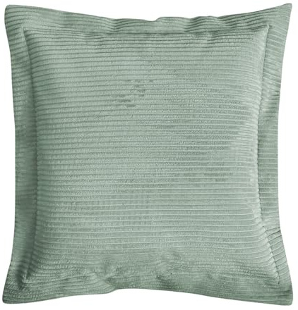 mokebo Sofakissen aus Cord 'Das Wölkchen' (70x70x8 cm) Made in Germany, gemütliches & anschmiegsames Couchkissen oder Flatterkissen, auch als Dekokissen, Zierkissen oder Rückenkissen in Grün