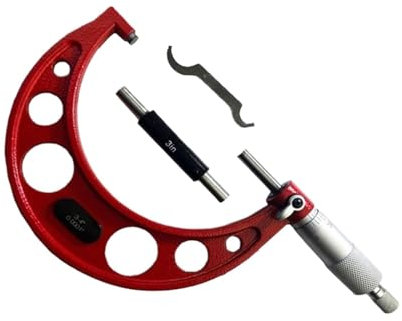 DAISHUJIE Außendurchmesser-Mikrometer Industriewerkzeuge 0-4 Zoll 0,0001 Zoll Präzisions-Außenmikrometer mit Hartmetallspitzen 4-teiliges Set 0-1-2-3“-4(3-4in)