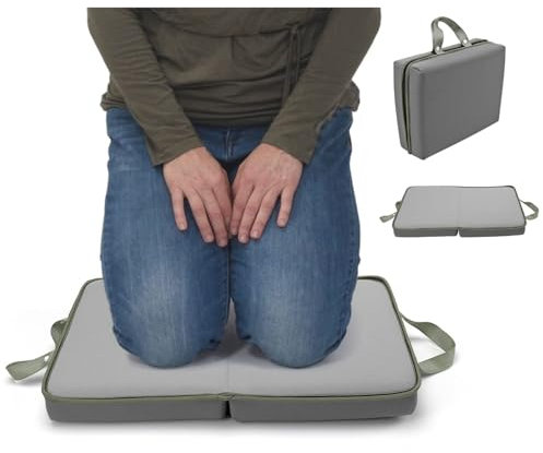 Top Home Solutions® Garden Kneeling Pad – Foldable Durable Waterproof Foam Kneeling Pad With Carry Handle, Pillow Cushion Memory Foam Thick Green Mat For Gardening and DIY (Grey)