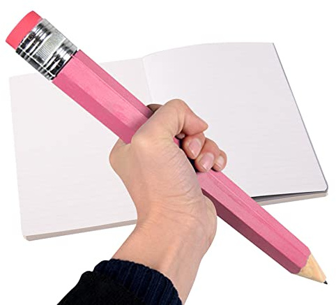 Lápiz Gigante De Madera 35cm | 1/5 Piezas Lápiz Gigante Largo Novedoso Con Goma Borrar, Lápices Madera Accesorios Lápiz Color, Lápices Grandes Personalizados Para Niños (Color Aleatorio)