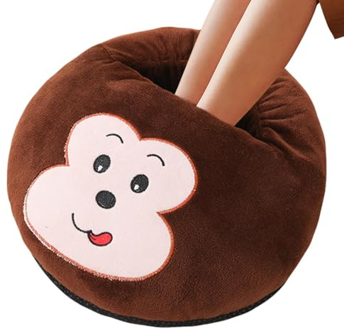 Scaldapiedi elettrico riscaldato, scaldapiedi sotto la scrivania - Riscaldatore elettrico da tavolo Cartoon - Comoda macchina per riscaldare i piedi, pantofole scaldapiedi antiscivolo per donna uomo