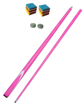 Amagogo Pool-Queue, Billard-Pool-Stock, Carbonfaser, Neun-Ball-Pool-Queue, volle Größe, 57 Zoll, segmentierter Billard-Queue, Snooker-Queue für Anfänger, Rosa