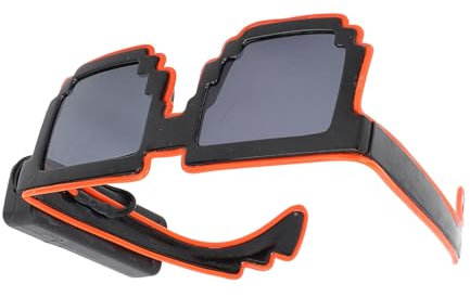 Alomejor LED-Partybrille, Blinkende PVC-Leuchtbrille, Multifunktionale Leuchtende Brille, Geeignet für Erwachsene und