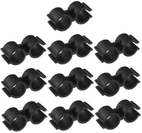 PartyKindom 10pcs Broom Pole Connector Hardware Tool Attachment Clip for Dustpan Broom Pole