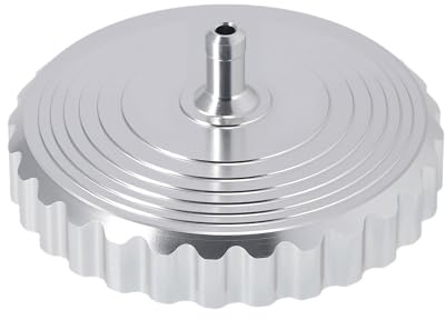 CNC Tankdeckel mit Entlüftung, Sport Optik, Silber - für Simson S50, S51,