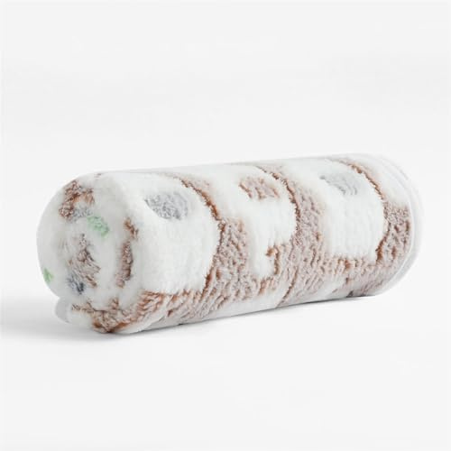 Wokuaile Weich Flauschig Hundedecke Katzendecke Weiche Warme Fleece Waschbar Haustier Decken für Kleine Mittlere Hunde und Katzen Braun, 40 x 60 cm