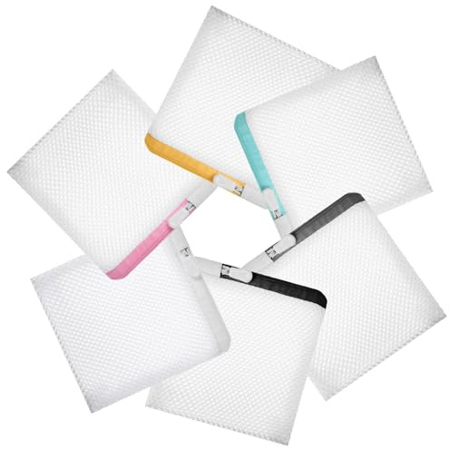 Lot de 6 petits sacs à linge en pour linge délicat, lingerie, chaussettes, sacs à linge pliables en pour voyage, maison, mini machine à laver, coloré, 14 x 12 cm