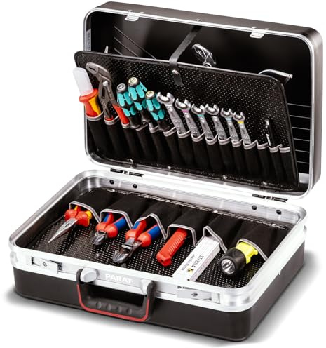 PARAT Twenty-One Werkzeugkoffer | Werkzeugkoffer leer | Robuster Werkzeugkasten & Toolbox aus ABS | Werkzeugkiste mit 27 Fächern & Dokumentenfach | Koffer für Werkzeug ohne Inhalt