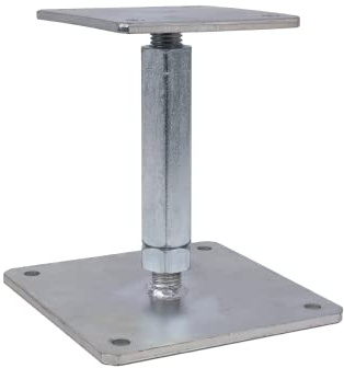 Stabiler A-Pfostenträger Basic zum Aufschrauben höhenverstellbar 140-200 mm aus Stahl verzinkt
