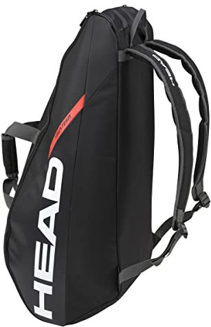 HEAD Unisex – Erwachsene Tour Racquet Bag M Tennistasche, schwarz/orange, 6R