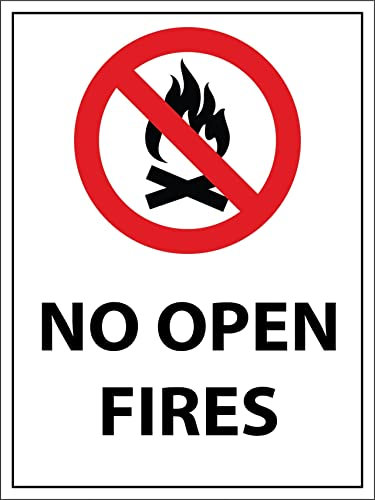 Warnschild Keine Offenen Feuer Personalisierte Metallschild Retro Metall Wandschild 20X30Cm, Sicherheitsmarkierung