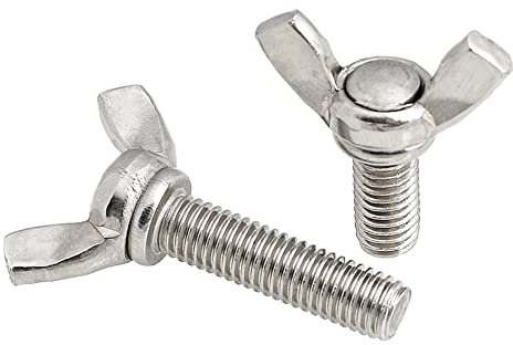 2pcs M12×120mm Metrische Edelstahl Schmetterlingsschrauben 304, Daumenschrauben, Flügelschrauben
