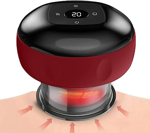 Kavydens Elektrisches Smart Dynamisches Schröpftherapie-Set, Gua Sha - Schröpfmassagegerät mit 12 Stufen Temperatur und Saugkraft, Cellulite Massagegerät 3 in 1 Vakuum-Therapie-Maschine