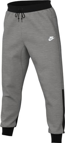 Nike FB8002-064 Nike Tech Fleece Pantaloni Sportivi Uomo Dk Grey Heather/Black/White Taglia XS