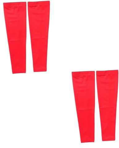 BESPORTBLE 4 Stück Arm Ärmel Sitzsäcke für Spiele armsleeves Fahrrad muff Arm-Sonnenschutz-Manschette Armabdeckung Laufen Armschutz Schutzhülle Ellenbogenschoner Männer und Frauen rot