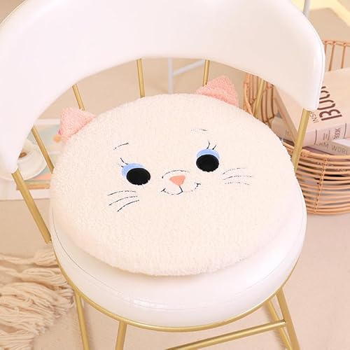 Sarah Duke Sitzkissen Kinder, Rund Stuhlkissen Cartoon Tier Bodenkissen Kinder Stuhl Sitzpolster, Tatami Sitz Auflage Memory-Schaum Sitzkissen für Kindergärten Kinderzimmer Deko (Katzen)