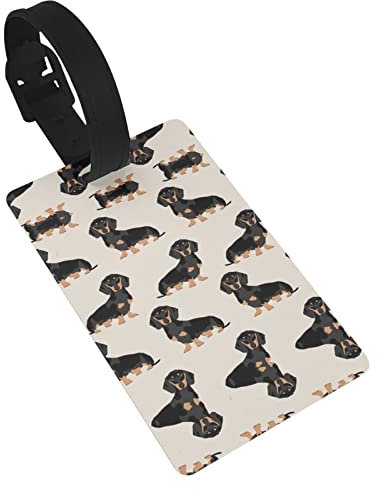 Kofferanhänger mit niedlichem Hunde-Aufdruck, Gepäcketiketten, 3,4 x 2,1 cm, Taschenanhänger, Reisezubehör
