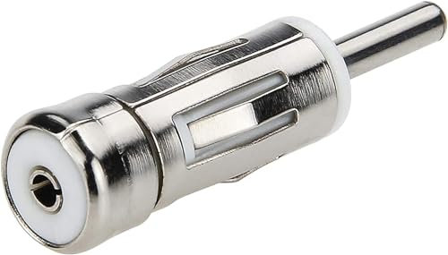 ISO to DIN Plug Pin Adapter, Car Aerial Antenna Adapter Connector for Vehicle Car Audio Radio Head Unit Stereo Receiver, 1 Pack