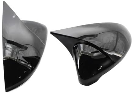 Rückspiegel Spiegelkappen Für VW Für Golf 7 MK7 7,5 Für GTD R Für GTI Für Touran L E- Für GOLF 2013–2018 Seitenflügelspiegel-Abdeckkappen Helle Schwarze Rückspiegelabdeckungen Spiegelkappe