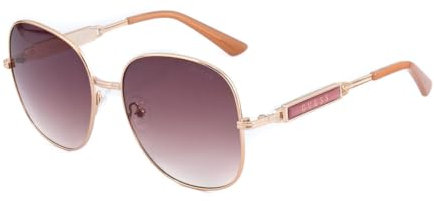 Guess Damen Sonnenbrille GF6190-5828F, Wrap Around, Rosa, Modern, Glam