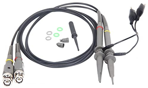 2PCS Oscilloscope Probe P6100 Oscilloscope Probe Kit 1X 10X High Precision Scope Analyzer Alligator Clip Probes Test Leads