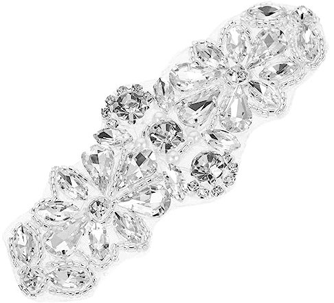Hohopeti Rhinestone Applique Taillengürtel Für Hochzeiten Eleganter Gürtel Mit Perlen Und Strass Kleidergürtel Für Brautmode Taschen Kunsthandwerk Hochwertiger Einfach Anzubringen