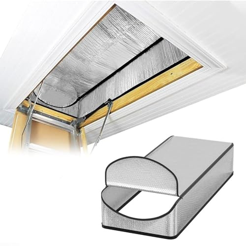 YFCJYBF Copertura isolante per scale da tetto, 63,5 x 137,2 x 27,9 cm, copertura isolante, per soffitta, scale, set di rivestimento isolante