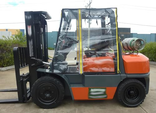 Copertura universale per cabina del carrello elevatore, copertura impermeabile per parabrezza e pioggia, per camion da 6000 a 12000 libbre, protezione resistente