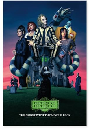 Spreadshirt Beetlejuice 2 Hauptcharaktere Filmplakat 2024 Poster 40x60 cm