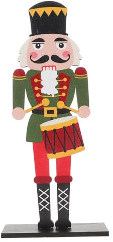 BESTOYARD Wooden Nutcracker Soldier Ornaments Christmas Decor Tabletop Figure Nutcracker Soldiers Holiday Home Adornment