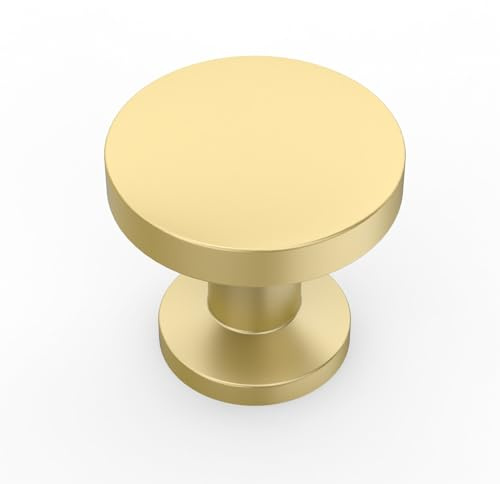 Amerdeco 10 Stück Möbelknöpfe Matt Gold,Schrankknöpfe, Schubladenknöpfe, Türknöpfe, Kommodenknöpfe UK0071